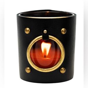 Leather Wrapped Dillon Candle The Sorcerer Designer Candle luxury Leather Candle